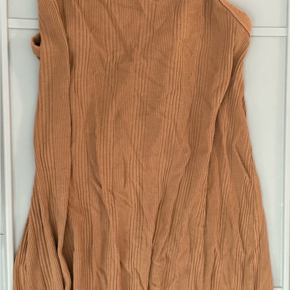 Aerie Ribbed Camel Sleeveless Top
